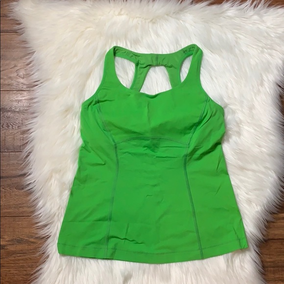 lululemon athletica Tops - Lululemon Pace Tank Top Bright Green Size 8